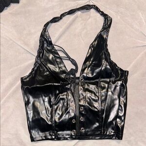 Black Halter Top